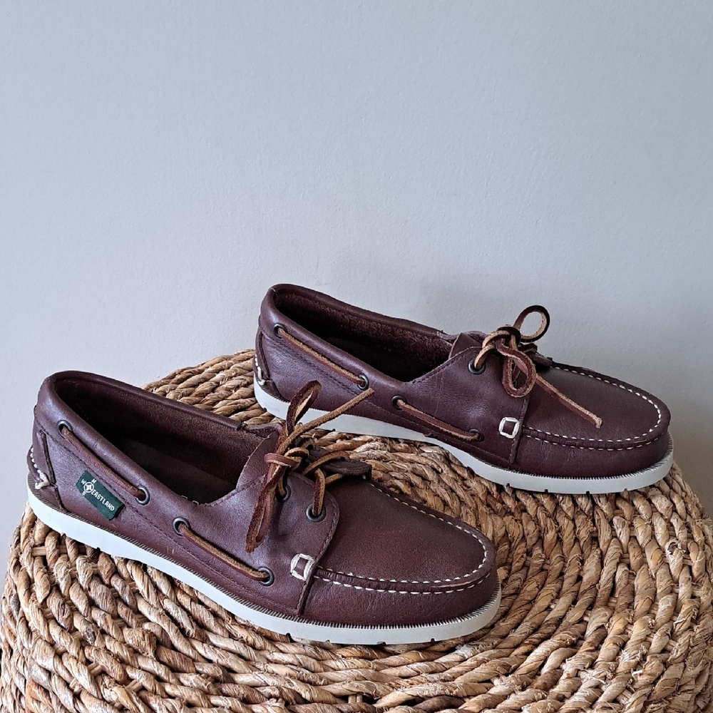 Eastland Mens Seaquest Preppy Brown Leather Boat/Docksider Loafer Shoes 7